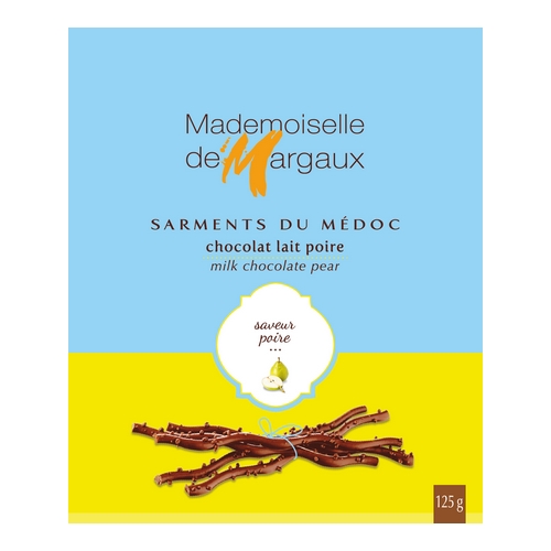 Sarments 125g poire 500x500 1 - Sarments du Médoc Mademoiselle de Margaux - Lait poire 125 gr