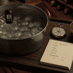 bain froid combien de temps plateau bassine glaçons chronomètre