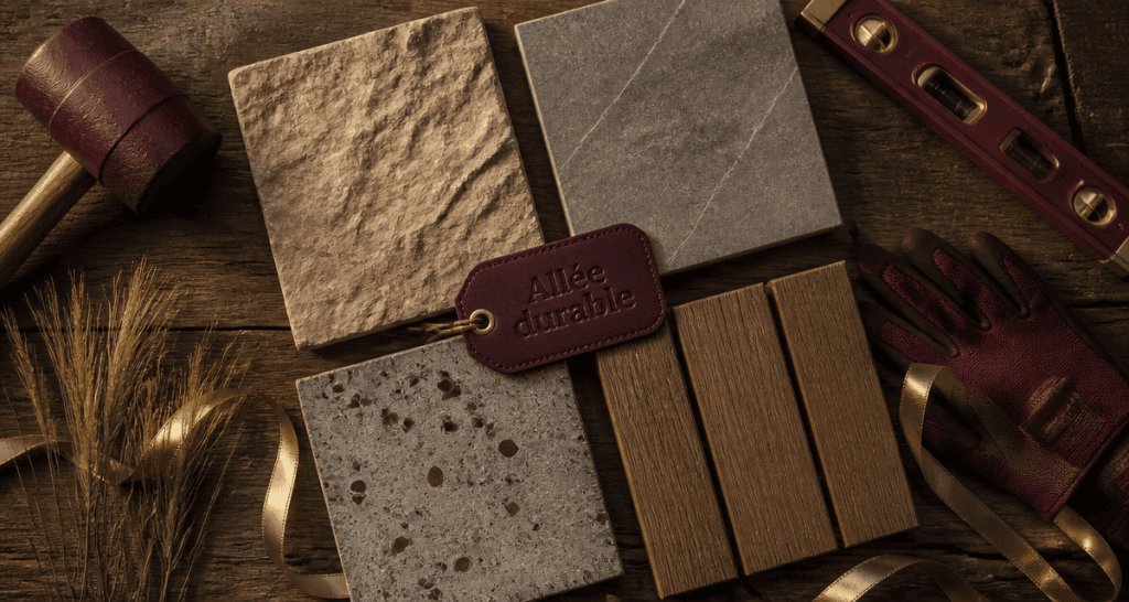 dalle allee de jardin echantillons materiaux