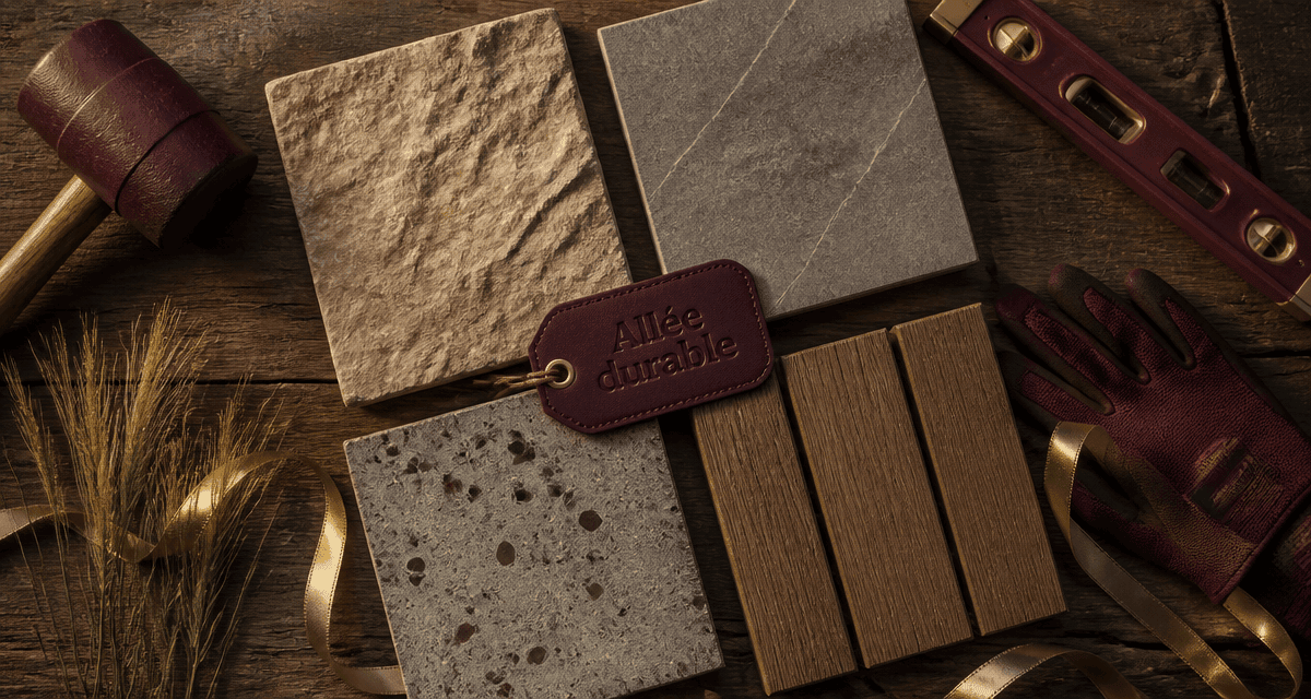 dalle allee de jardin echantillons materiaux