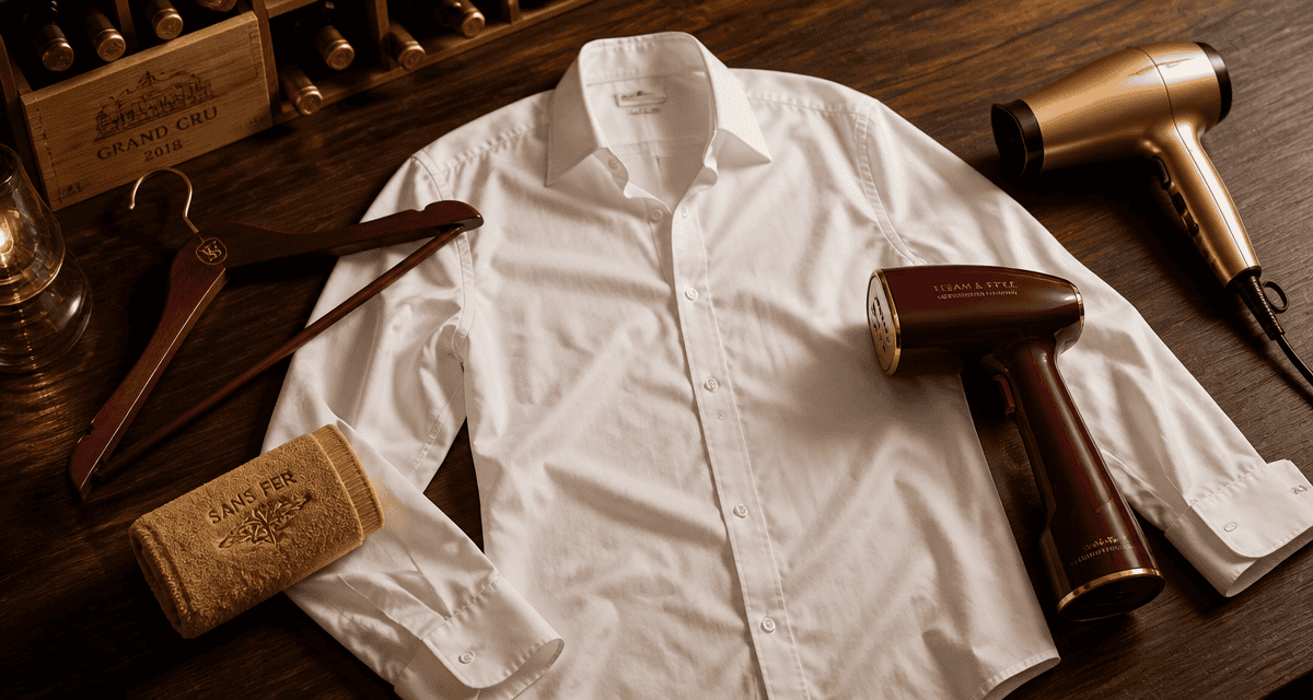 Défroisser vêtement sans fer chemise coton