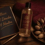 meilleur gel douche ph neutre flat lay salle de bain