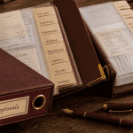 organisation classeur avec intercalaires sur bureau