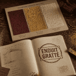 outils enduit gratte et nuancier sur table