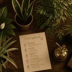 Plantes d'intérieur dépolluante flat-lay