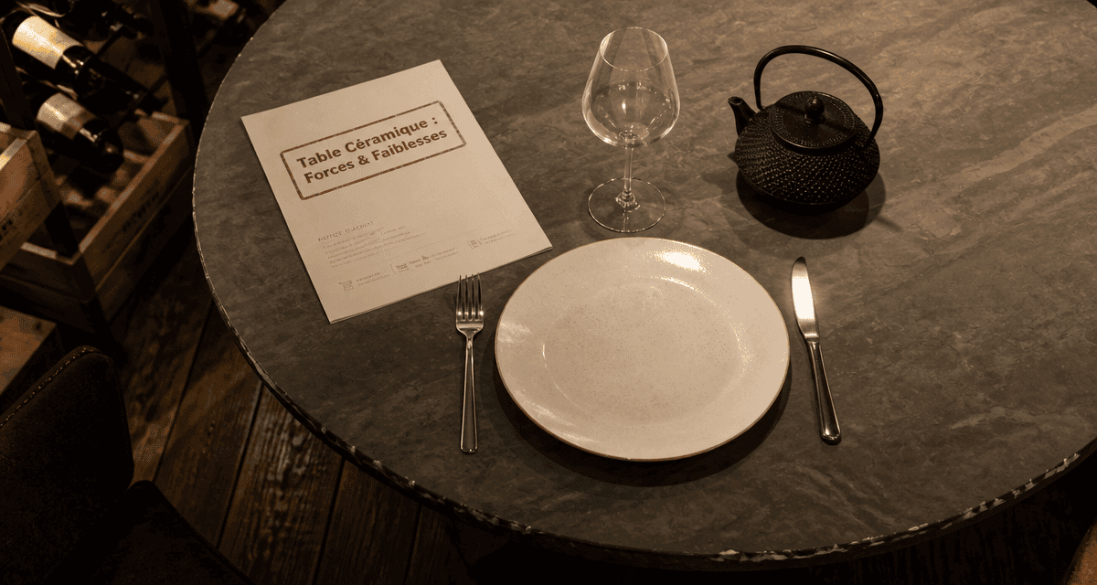 table céramique inconvénient éclats sur plateau