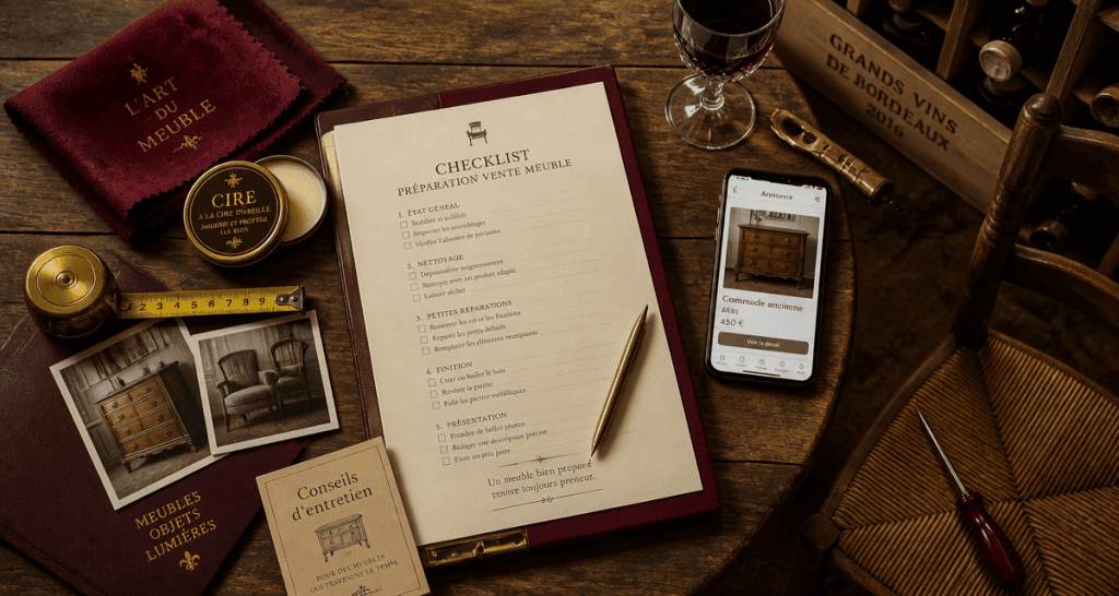 vendre des meubles occasion table checklist