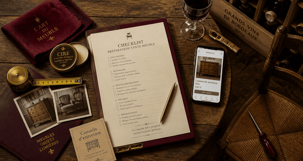 vendre des meubles occasion table checklist