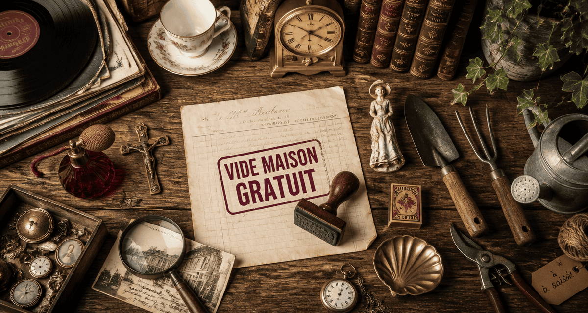 Vide maison gratuit table objets vintage
