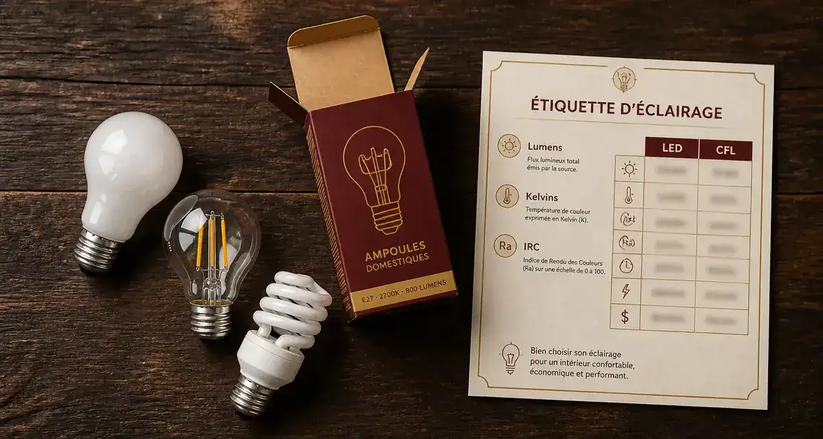Ampoule economique : critères techniques LED/CFL pour réduire la facture d’électricité