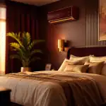 climatisation dans une chambre moderne et apaisante