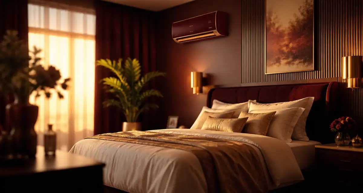 climatisation dans une chambre moderne et apaisante