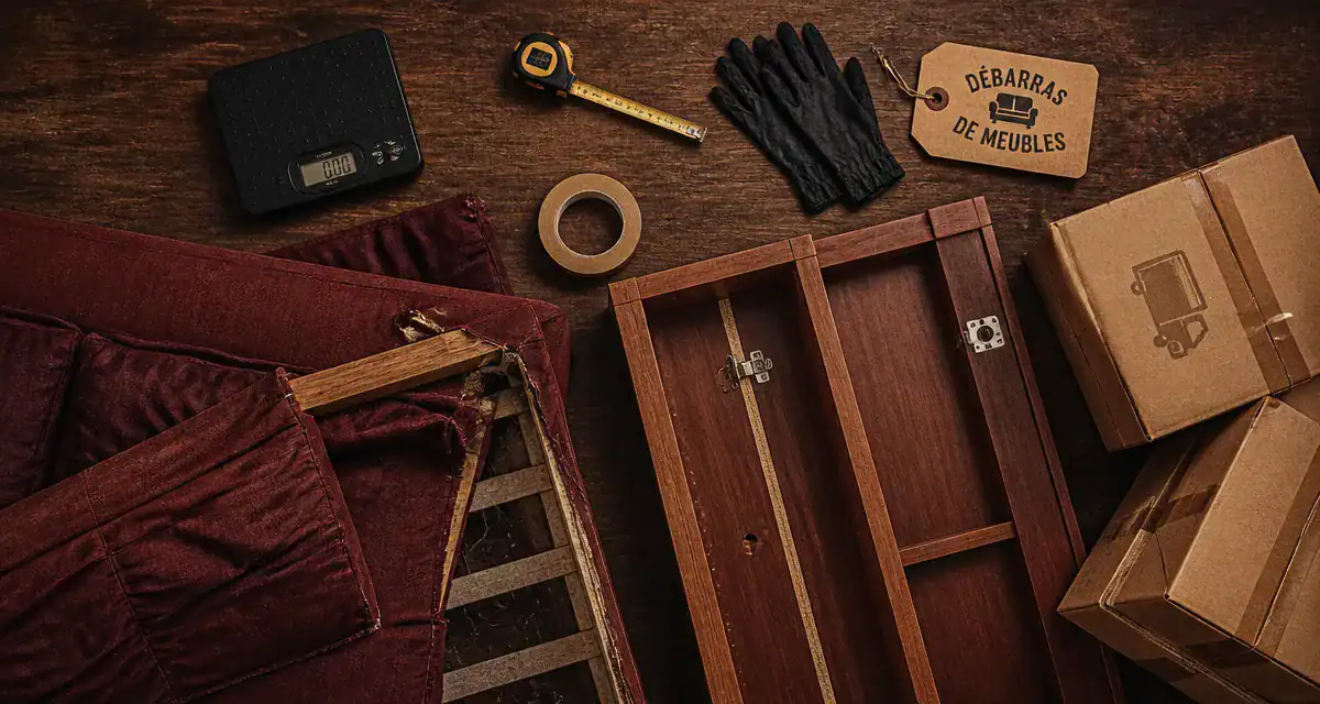 Débarras meuble : canape et armoire a enlever