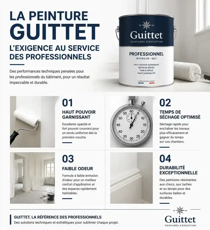 Avantages de la peinture Guittet pour les professionnels du bâtiment