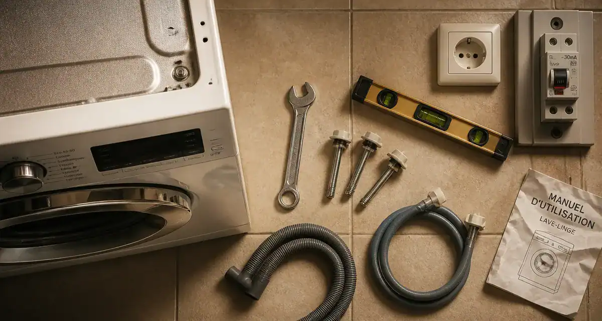 Installer machine à laver : branchement sécurisé sans fuites, prise murale et tuyaux