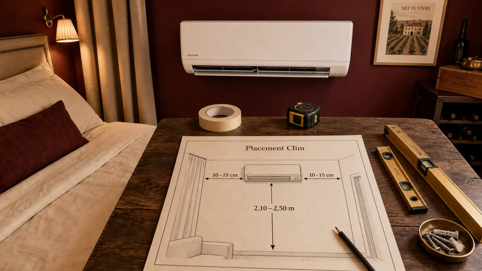 Où placer une clim dans une chambre : zones idéales pour éviter l’air direct