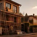 Surélévation maison et voisinage en quartier résidentiel