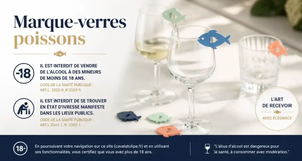 Marque-verres poissons