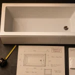 Baignoire de salle de bain avec dimensions et confort