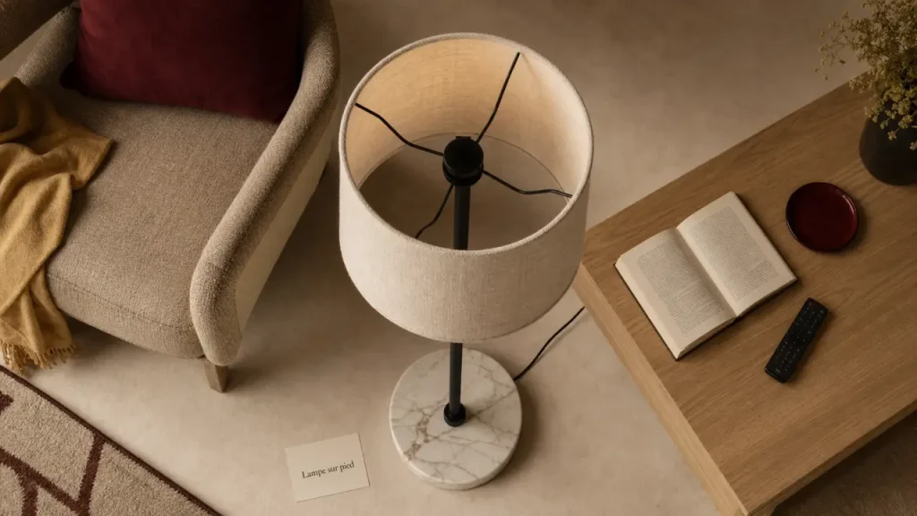 Lampe de salon sur pied : ambiance douce, lecture ciblée et style adapté