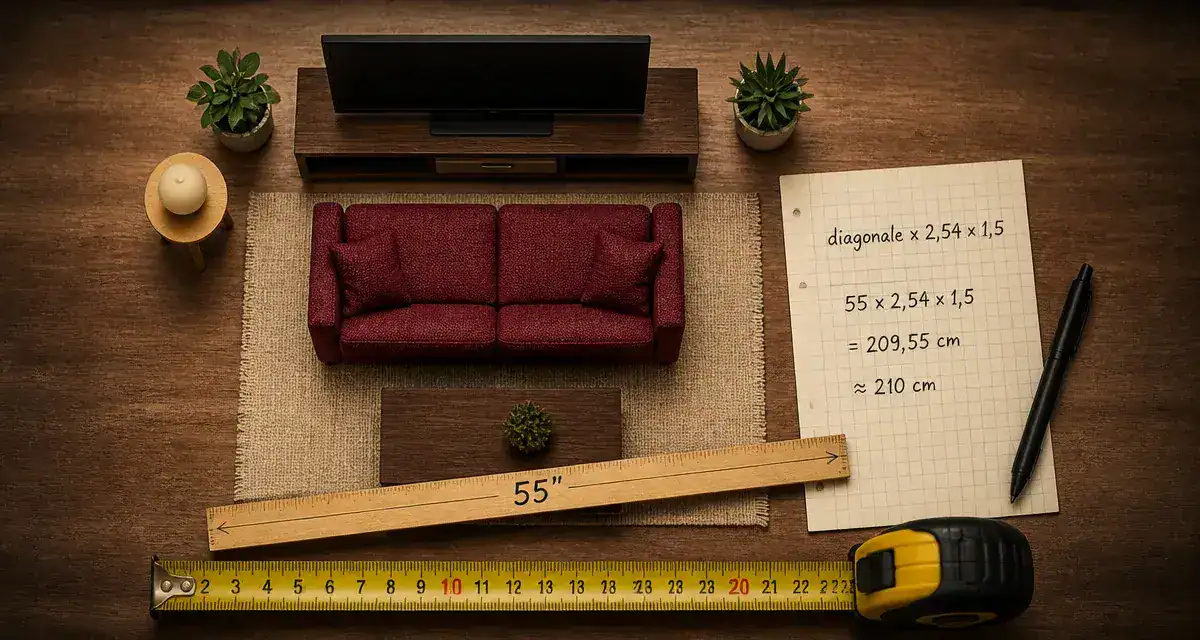 Quelle distance entre TV et canapé : 1,5 fois la diagonale en 4K