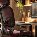 Top chaise ergonomique avec soutien lombaire réglable et dossier mesh