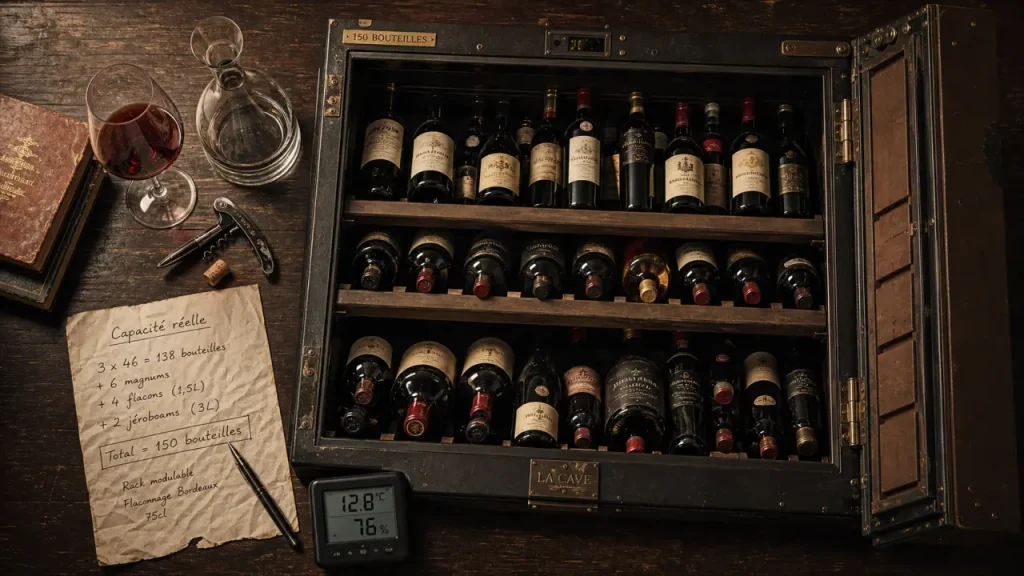 Cave à vin 150 bouteilles : le piège de la capacité réelle et comment l&rsquo;éviter