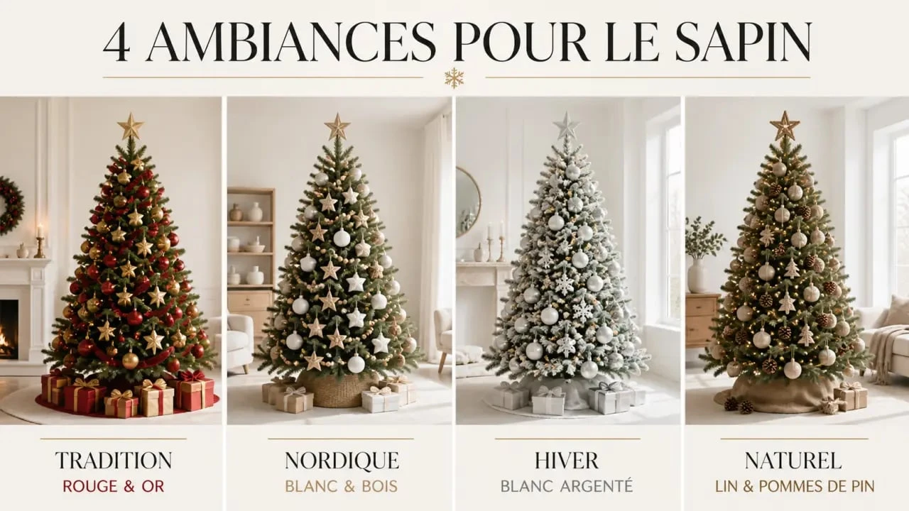 Idées déco sapin : quatre ambiances de sapin de Noël pour s’inspirer
