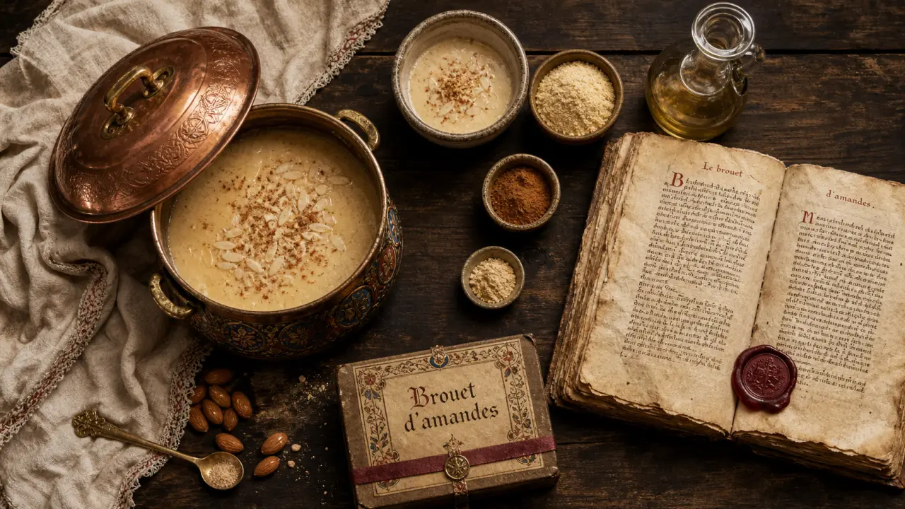 Brouet d’amandes, recettes médiévales : 125 recettes de cuisine du moyen âge
