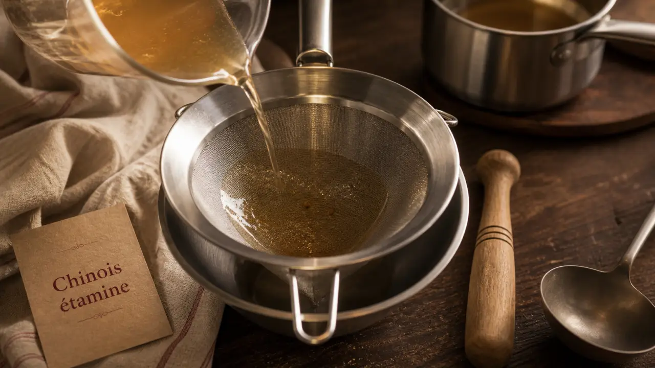 Ustensiles chinois cuisine : chinois étamine ou perforé en inox