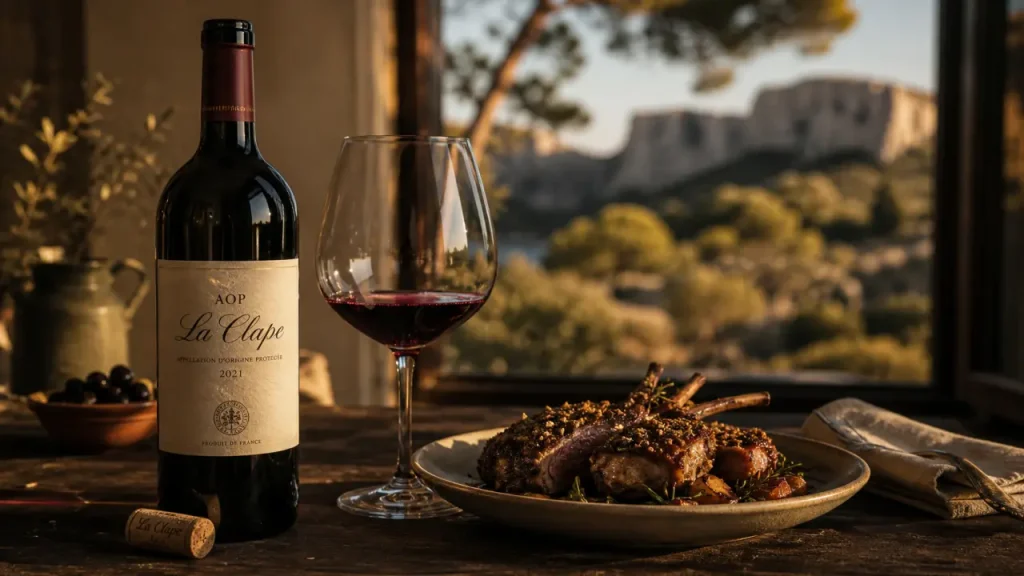 La Clape vin rouge : robe rubis, fruits rouges et tanins fondus entre Narbonne et Méditerranée