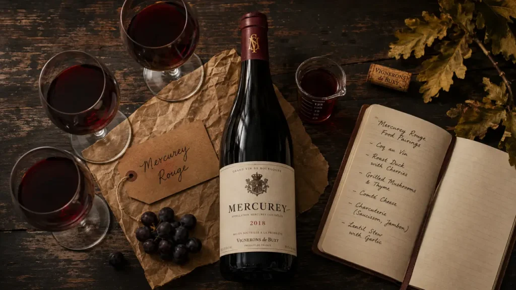 Mercurey vin rouge : Pinot Noir, 14-15° et repères d’achat pour choisir juste
