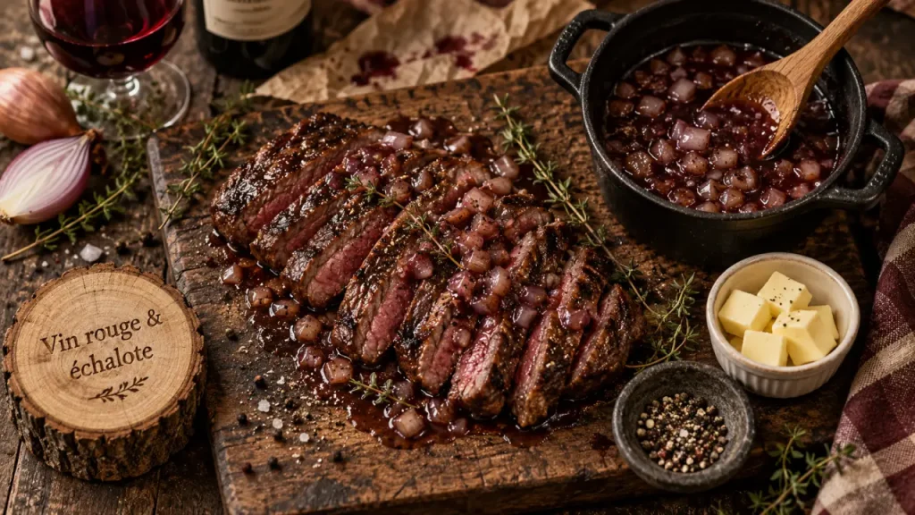 Une sauce échalote au vin rouge nappante en 30 minutes, avec 4 gestes simples