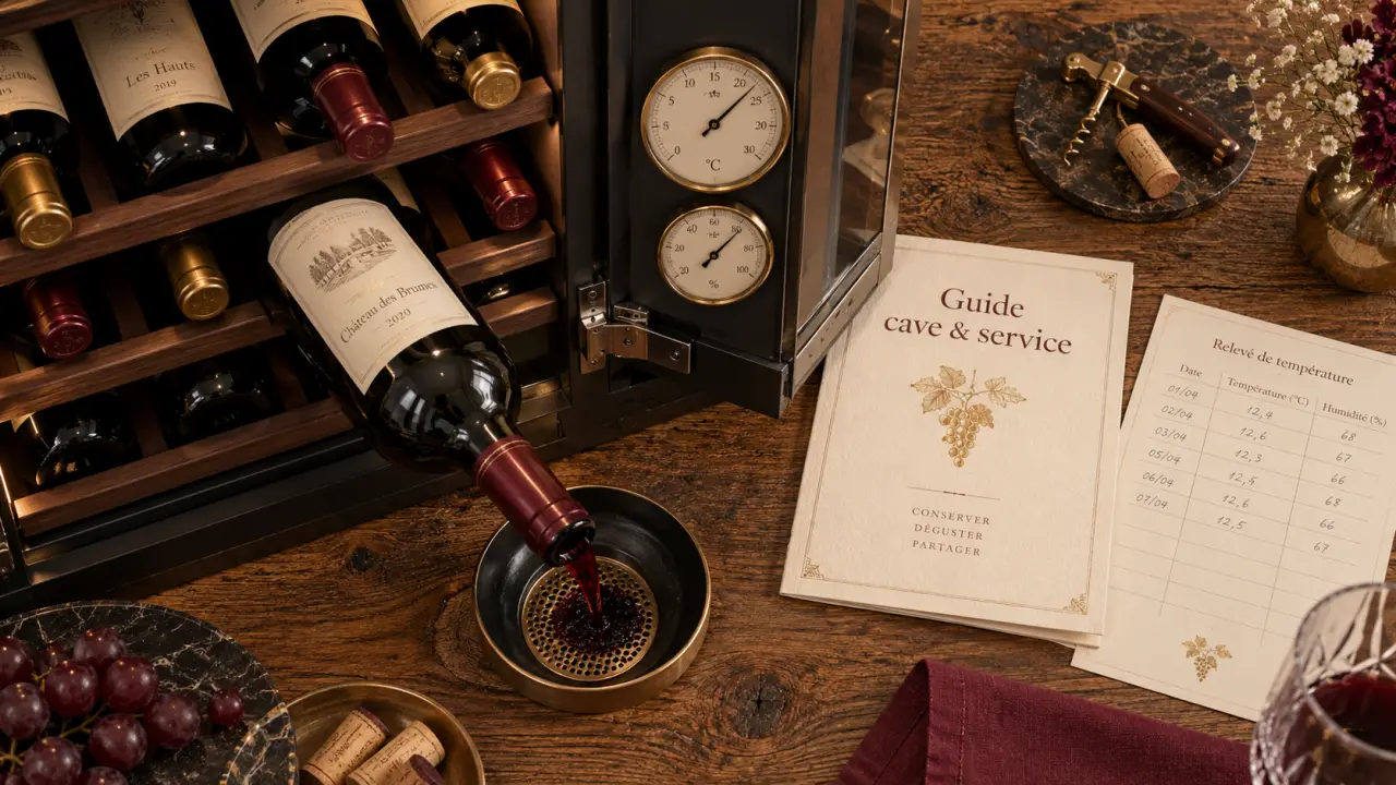 Cave à vin La Sommeliere : vitrée et bouteilles, guide vieillissement ou service